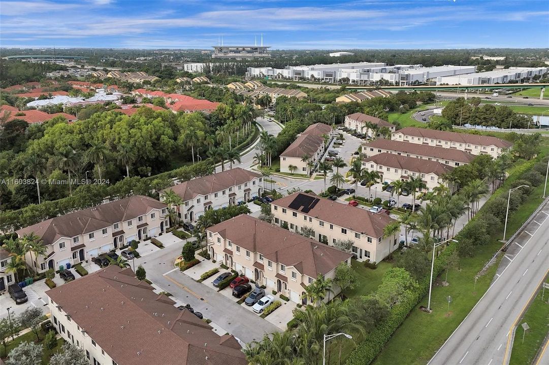 Aerial View of Hard Rock Stadium