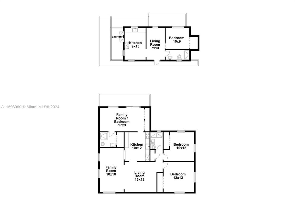 Main House Floor Plan.  Guest House Floor Plan.