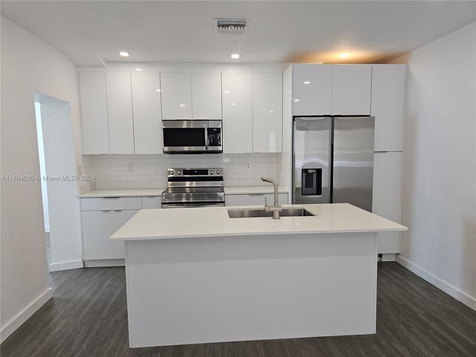 New kitchen with plenty of storage.