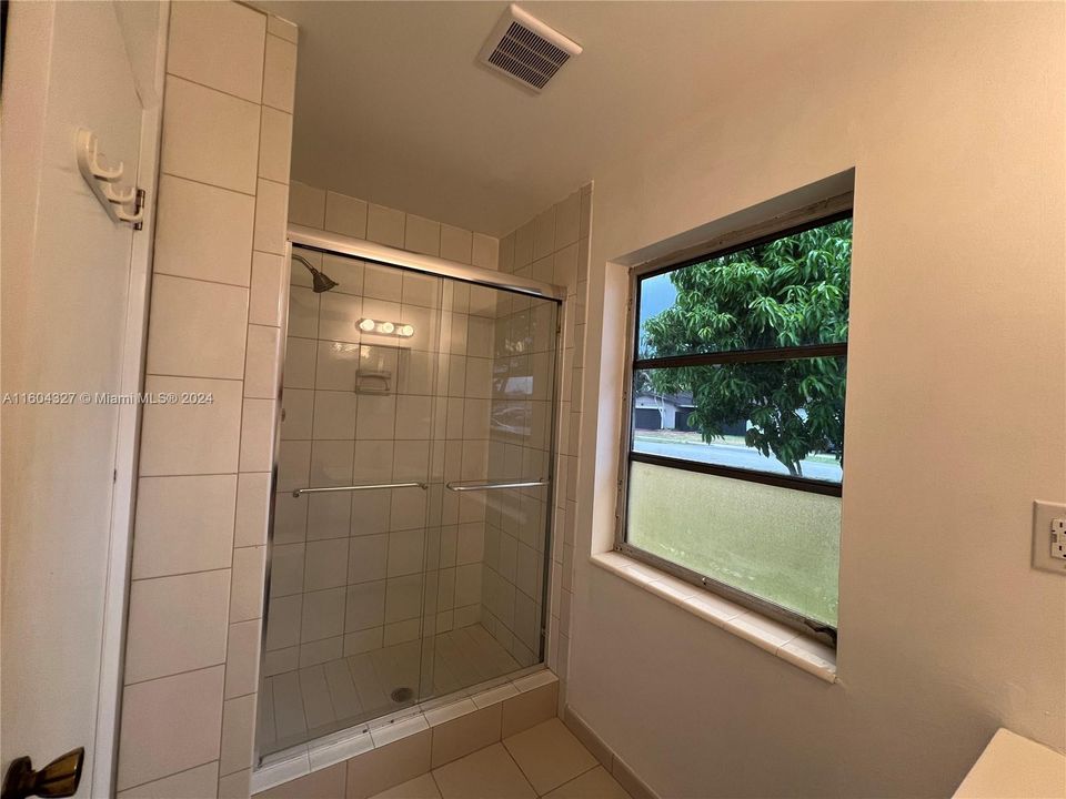 Master bathroom with shower