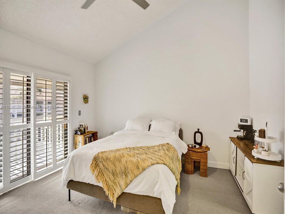 Vaulted Ceilings Accent the front guest bedroom!