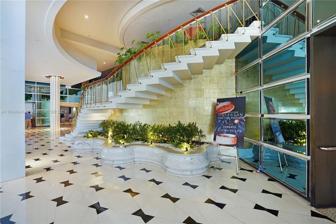 Famous Stairway at Fontainebleau Hotel