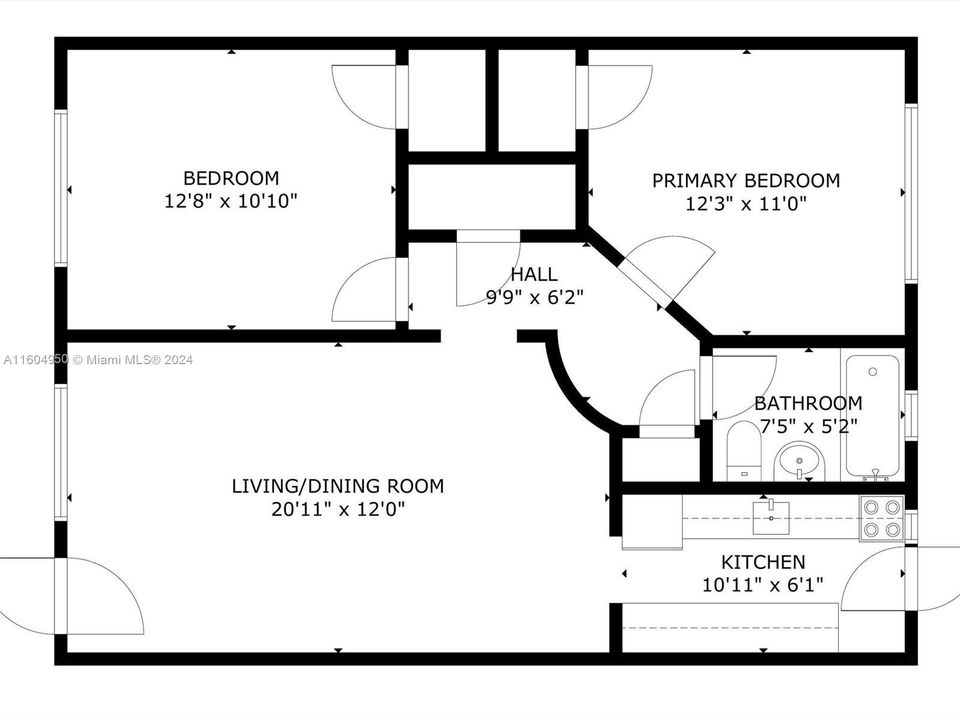 Active With Contract: $250,000 (2 beds, 1 baths, 725 Square Feet)