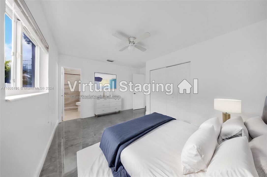 virtually staged bedroom