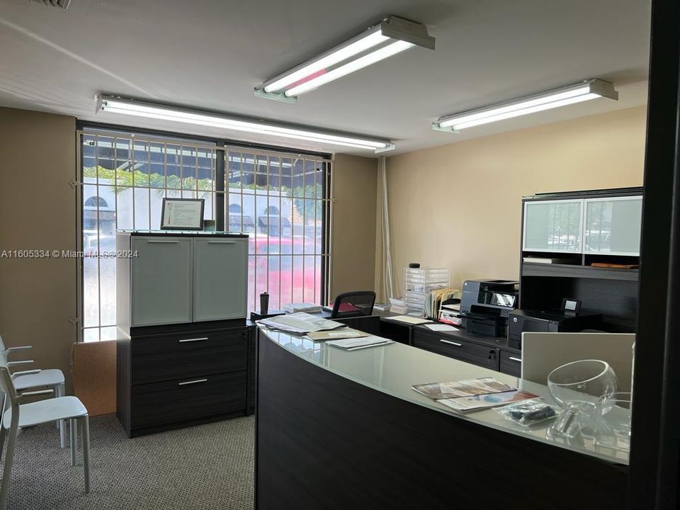 1st floor office/reception area. Warehouse to the back