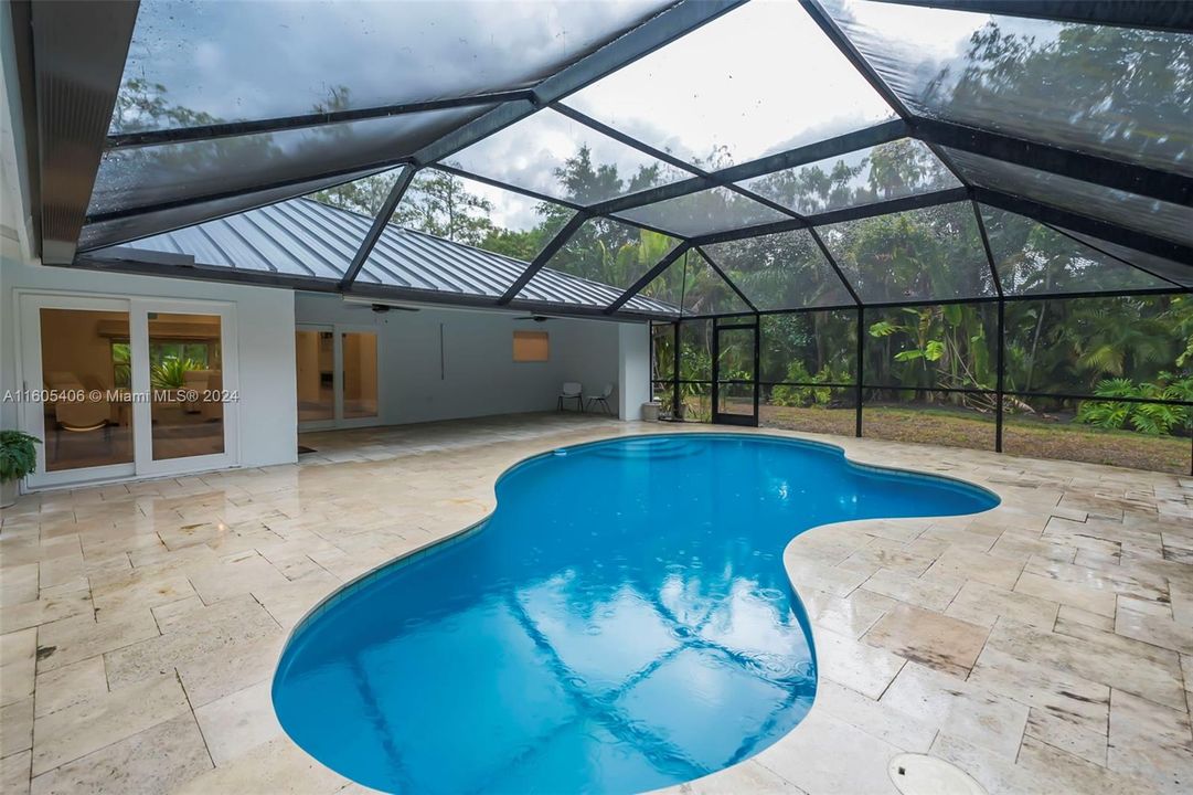 Pool and screened in patio