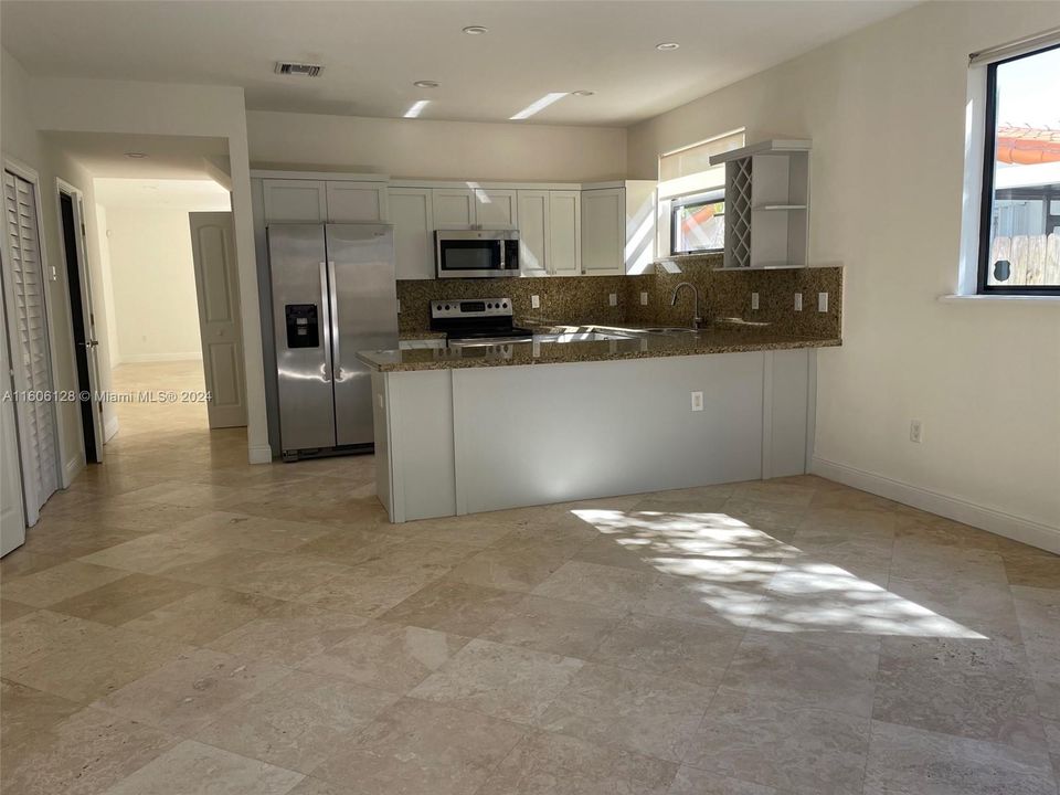 Living room and Kitchen