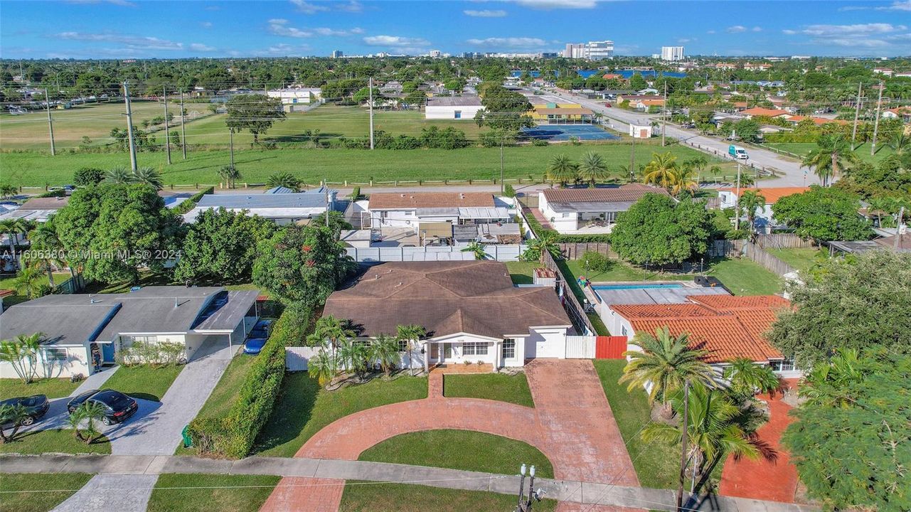 Property is 2 blocks away from Coral Park Elementary School (seen here in the back across from the green belt).