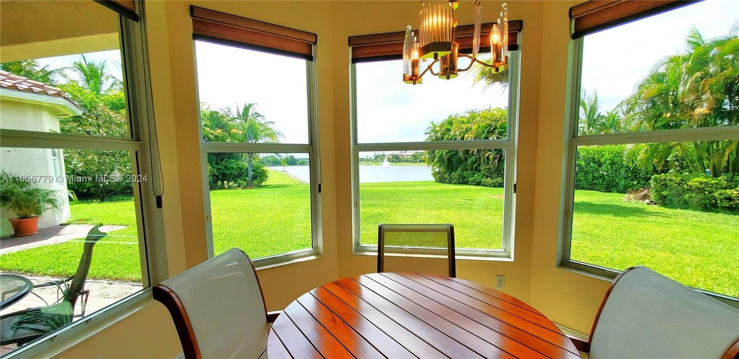 magnificent views from kitchen dining area