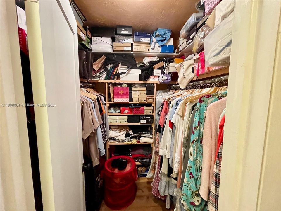 Walk in primary closet