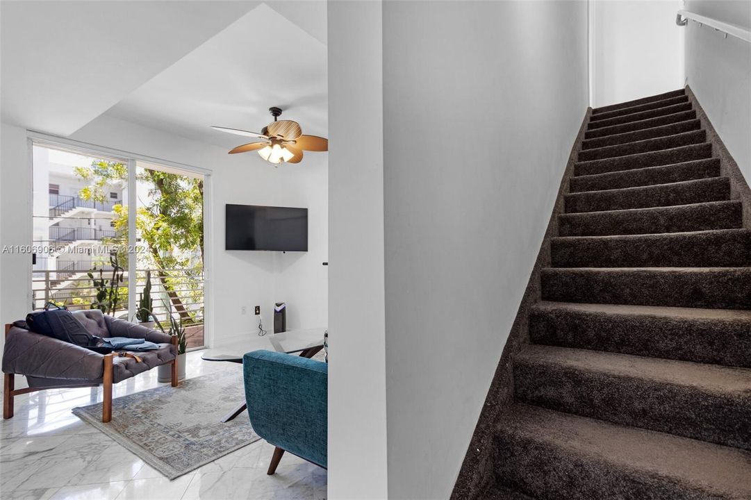 staircase to main bedroom