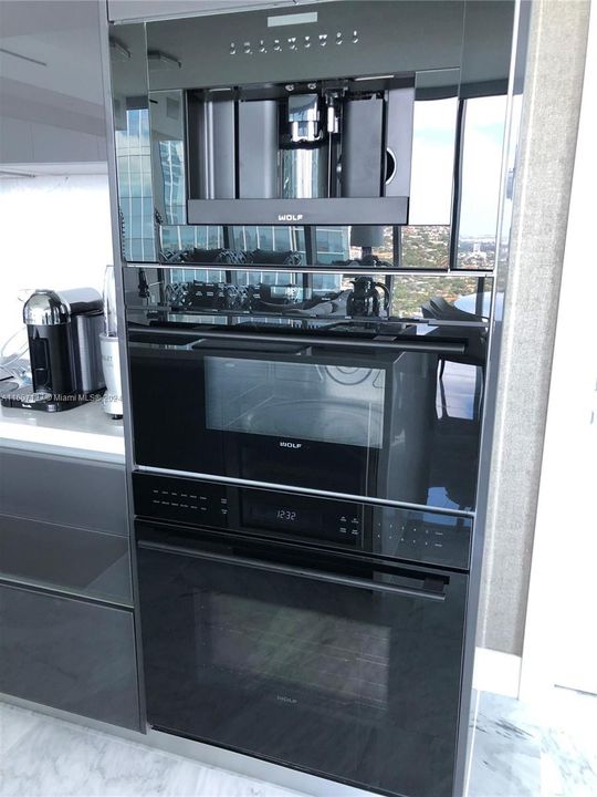 Built in Coffee Maker, Oven, Microwave