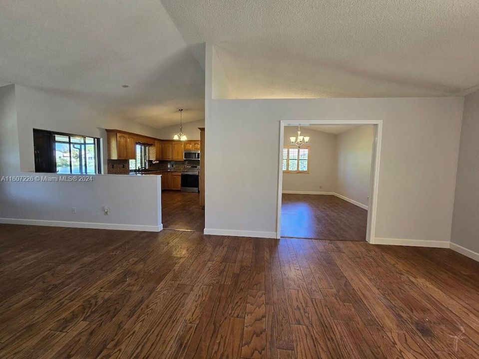 facing kitchen and Formal Dining room or den