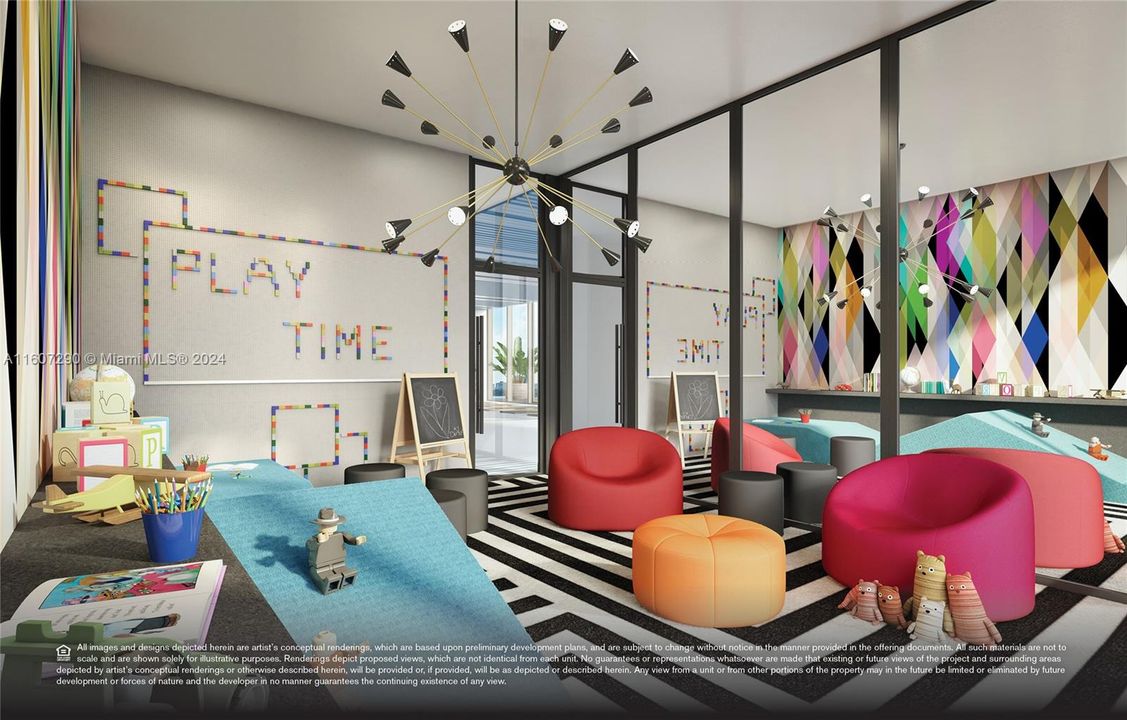 Children's Room in the Wellness Level - Rendering Picture