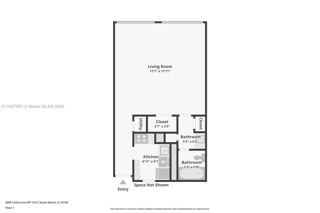 En Venta: $329,000 (0 camas, 1 baños, 518 Pies cuadrados)