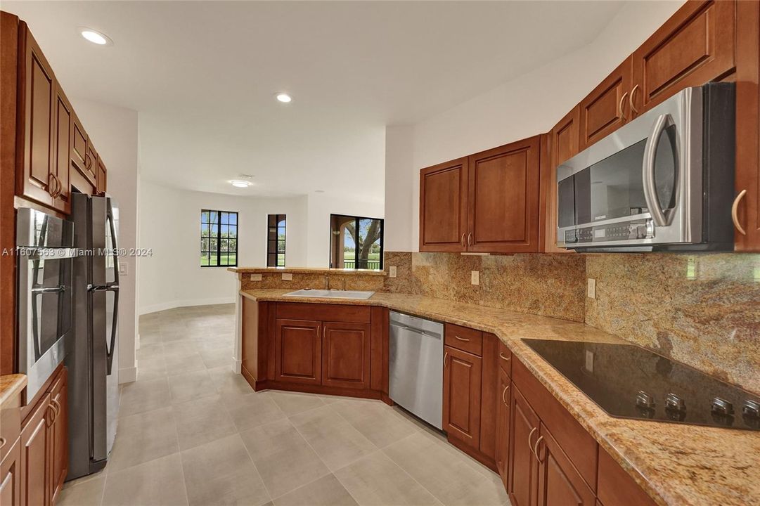 Gorgeous view of Golf Course from Kitchen sink