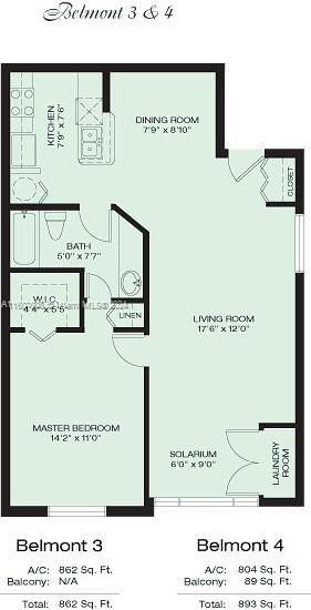 Active With Contract: $1,804 (1 beds, 1 baths, 804 Square Feet)