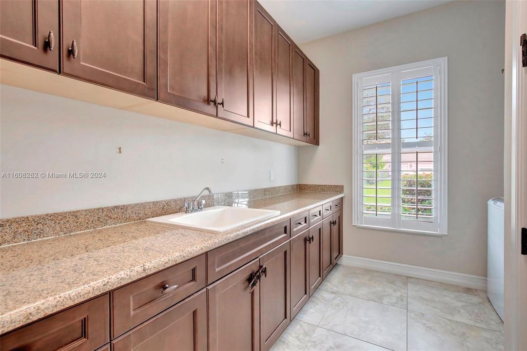 Check out all the storage in the laundry room