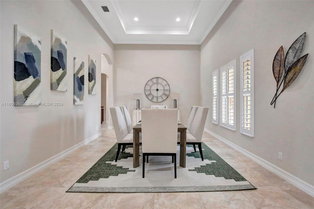 Spacious formal dining space