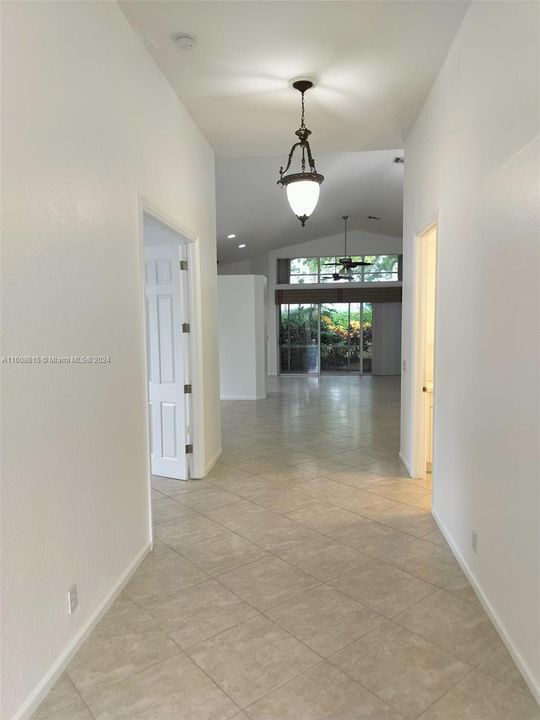 Hallway to First Bedroom & Bathroom