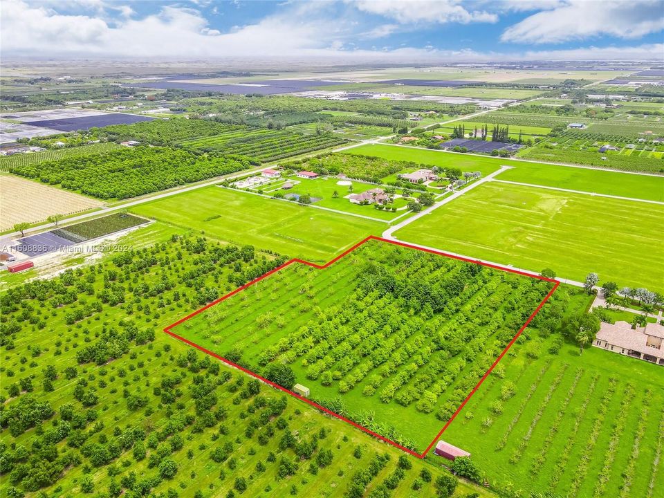 5+ ACRE BUILDABLE PROPERTY W/ GROVE IN SAVANNAH RANCHES GATED AGRICULTURAL COMMUNITY. GROVE INCLUDES ANON, MAMAY, SAPODILLO GROVE.