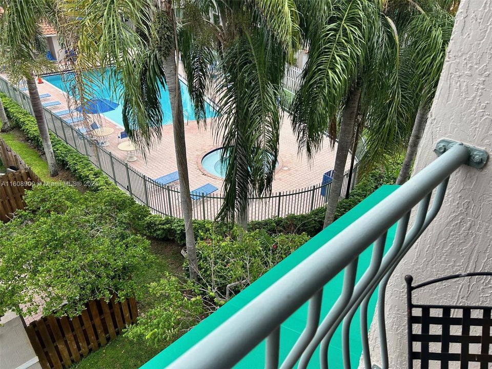 2nd Guest Bedroom balcony with pool view