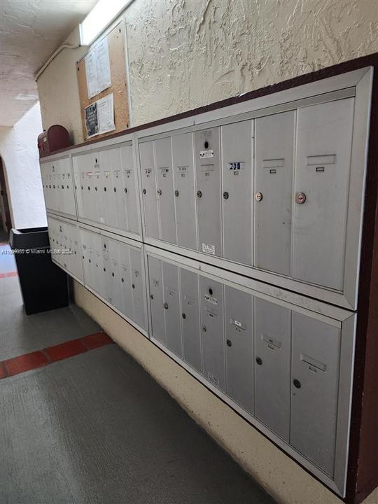 mailbox located downstairs in Building G