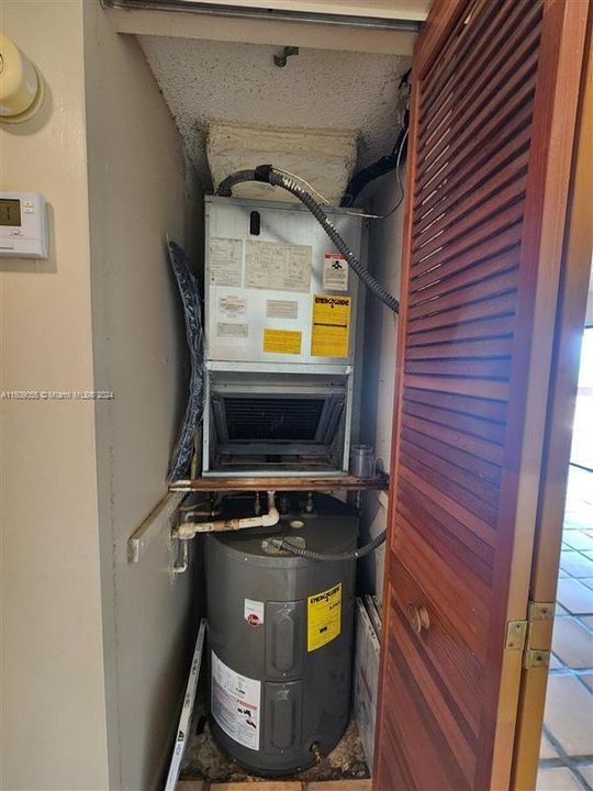 A/C and water heater tank