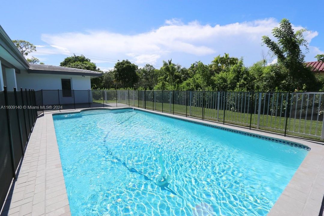 Beautiful pool. Pool maintenance is included in rent