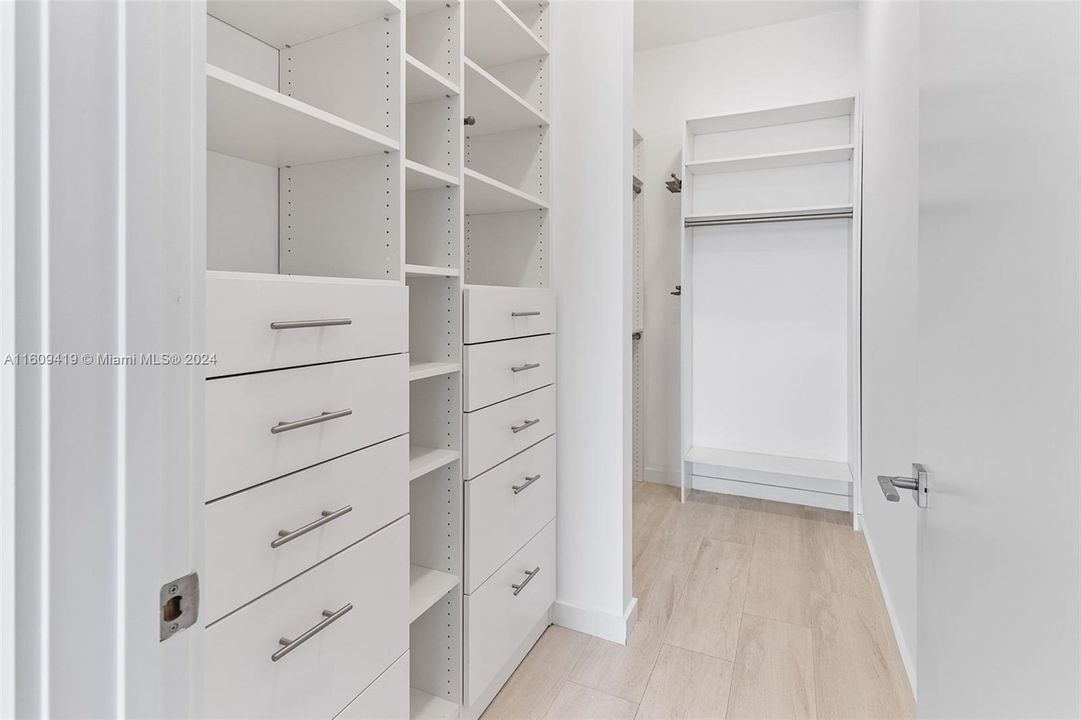 Master bedroom walk-in closet