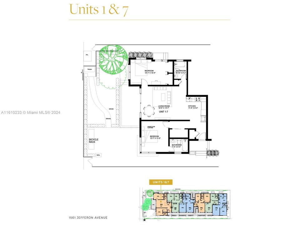 Unit 1 & 7 2bed 2bath