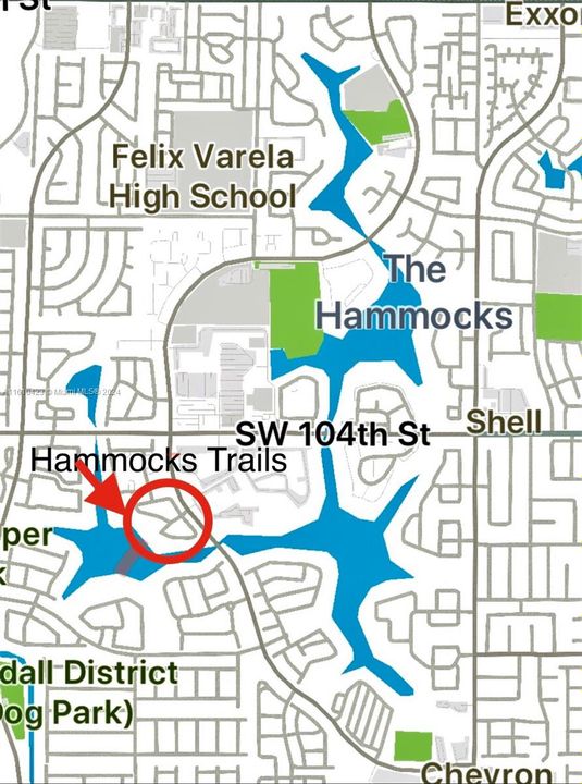 THE HAMMOCKS INCLUDE SEVERAL COMPLEXES  THIS IS THE LOCATION OF HAMMOCKS TRAILS