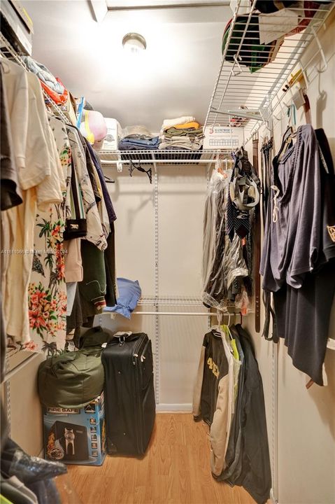 Main bedroom walk in closet