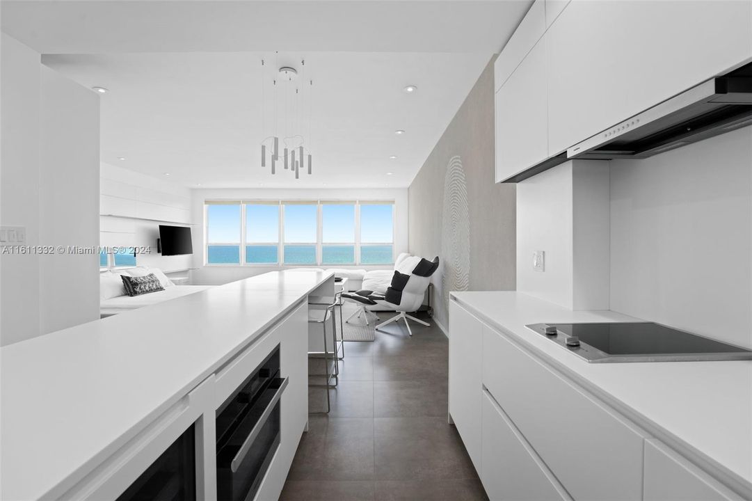 $80,000 "BOFFI" European Kitchen w/all white custom cabinetry