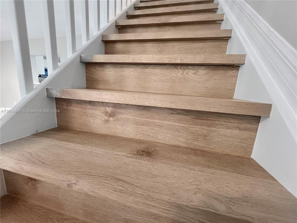 New Luxury Laminate planks on stairs