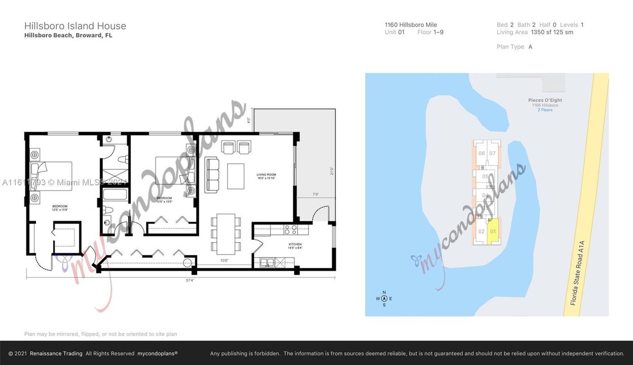 For Sale: $749,000 (2 beds, 2 baths, 1350 Square Feet)