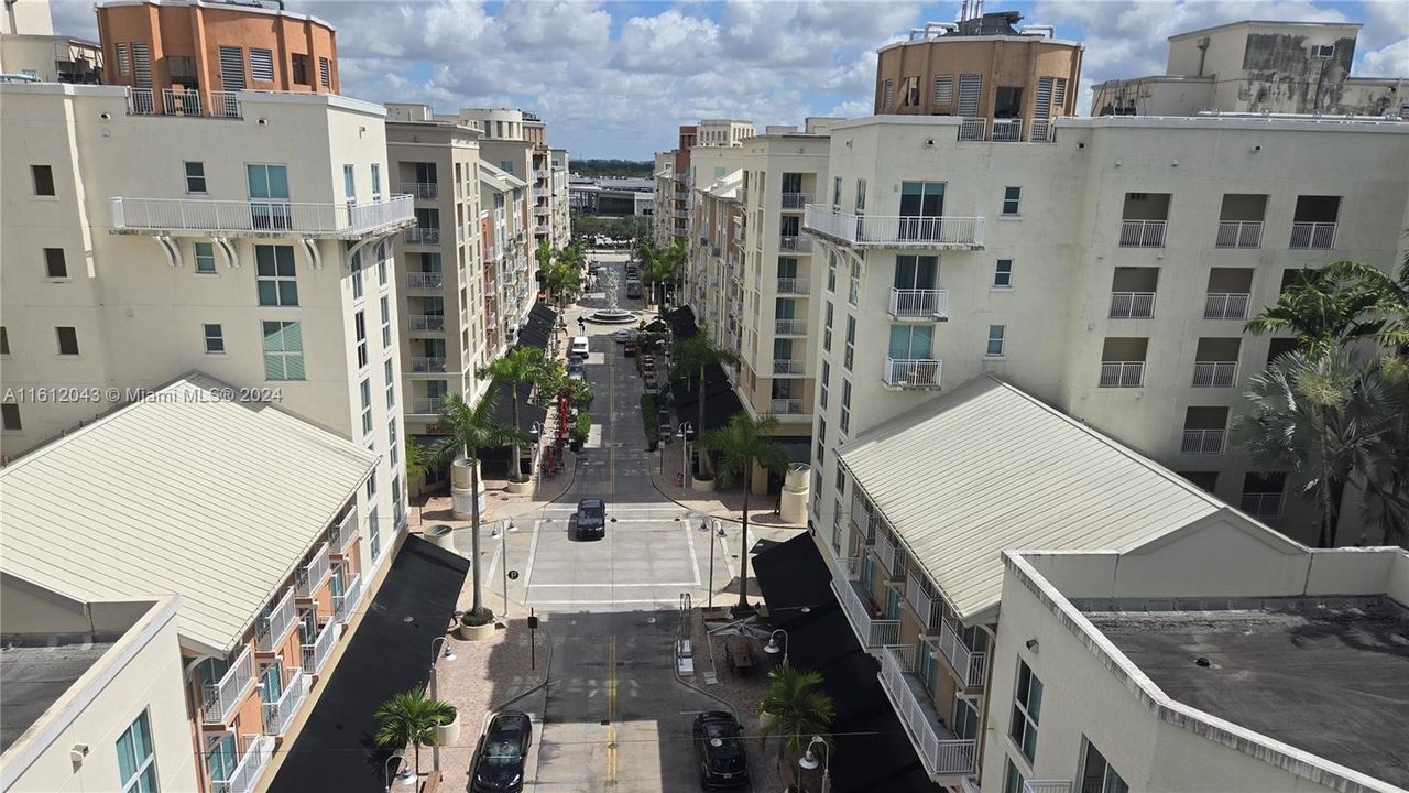 View from rooftop pool area