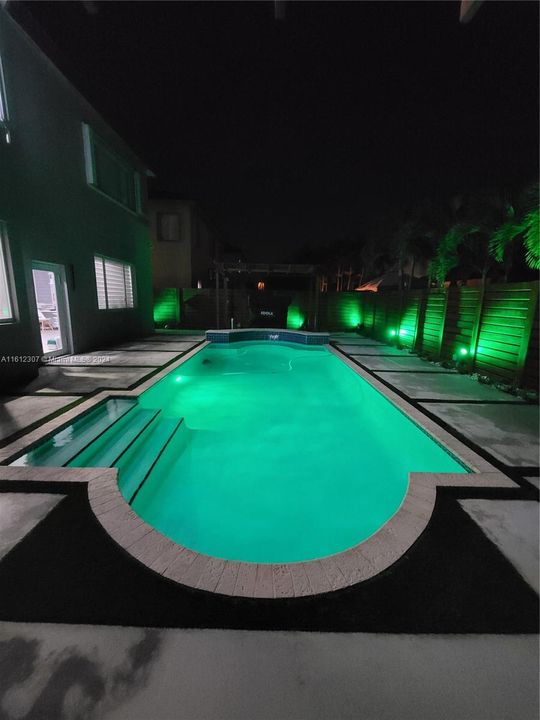 Pool entry door to the bathroom