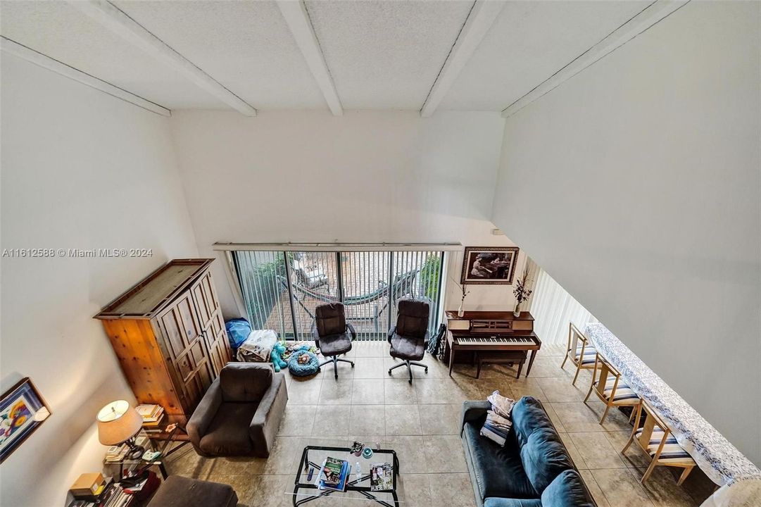 Double high ceilings. Here is a scene from above.