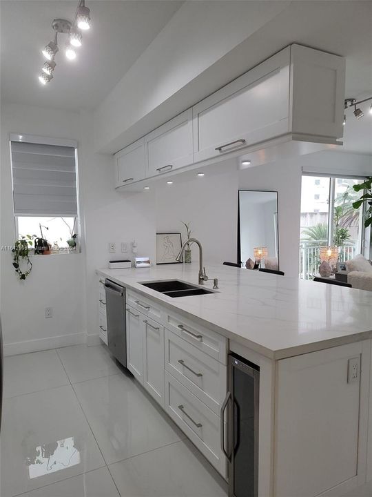 Kitchen with new cabinetry & appliances