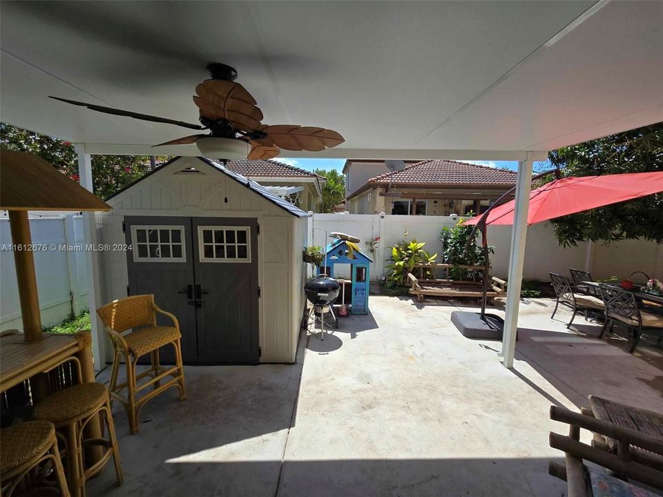 New awning and shed