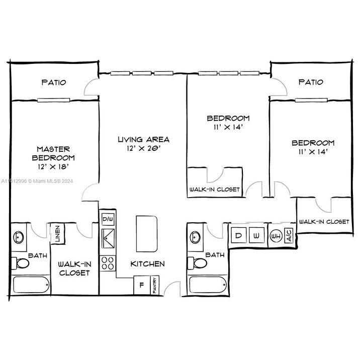 Active With Contract: $3,151 (3 beds, 2 baths, 1411 Square Feet)