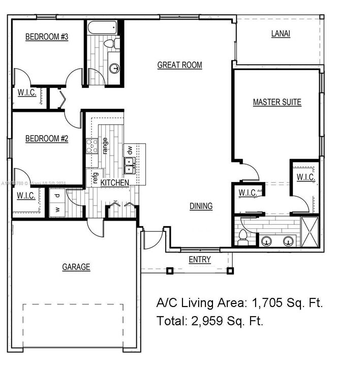 На продажу: $340,000 (3 спален, 2 ванн, 1705 Квадратных фут)