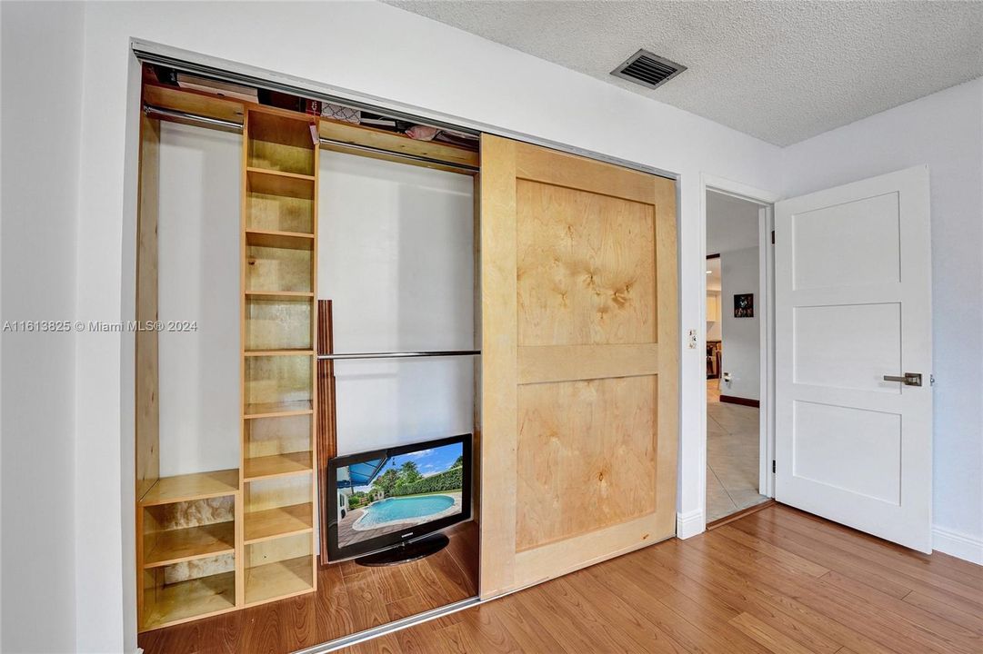 Bedroom #3 - Closet with built in shelves