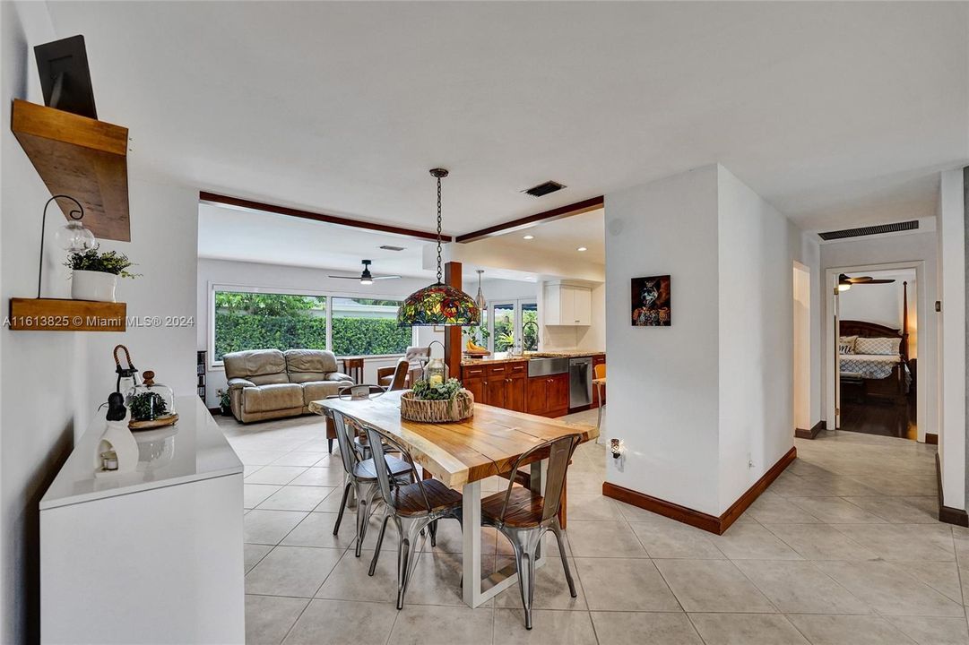 Dining Room area Kitchen and Family Room