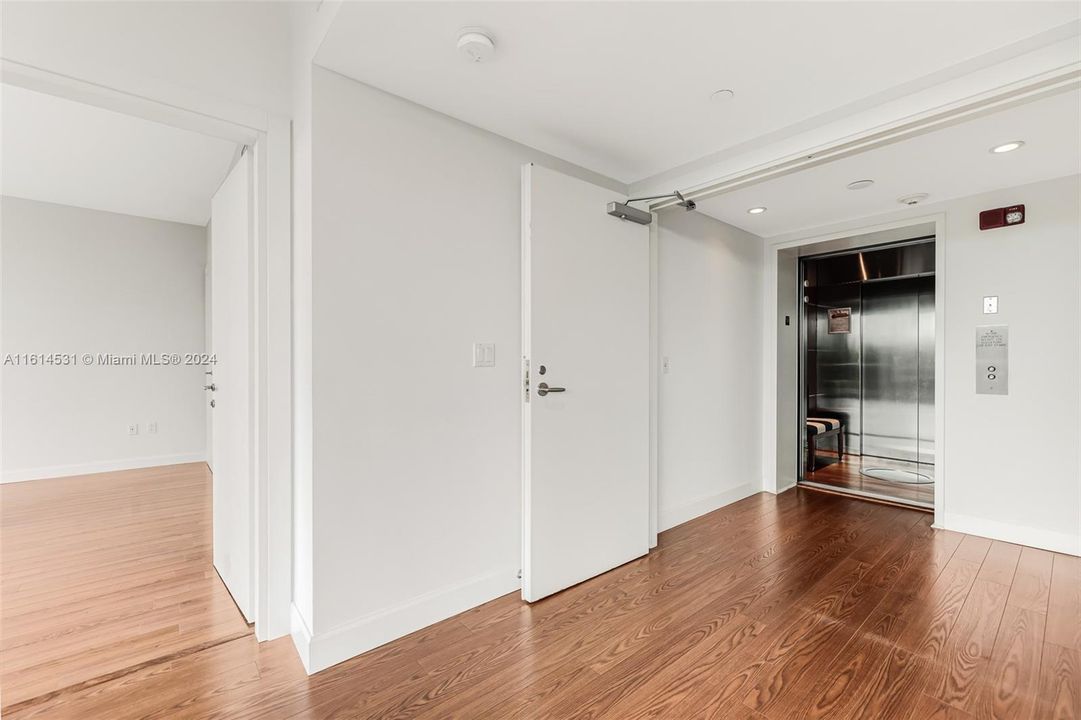 Foyer and elevator entranceway