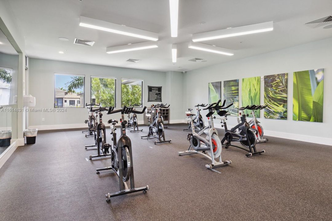 spin class room