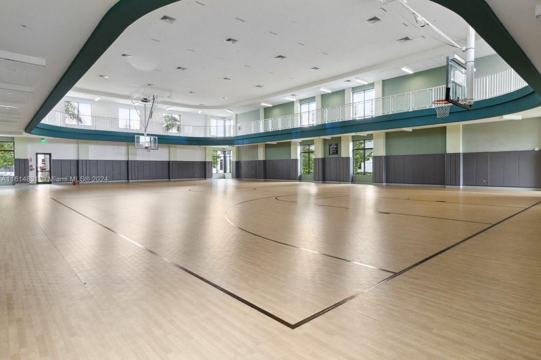 indoor air conditioned basket ball court