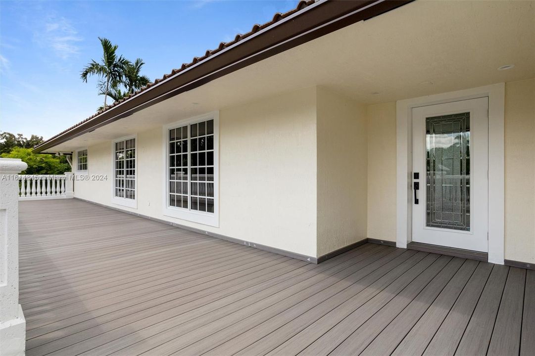 Front deck and entrance