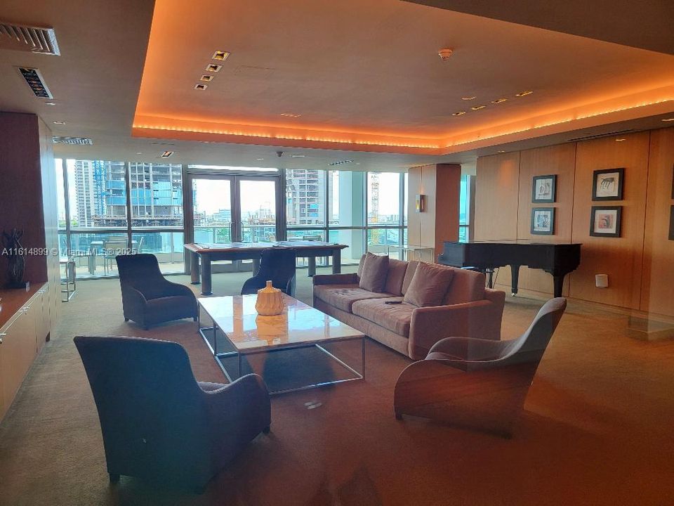 Party room with piano